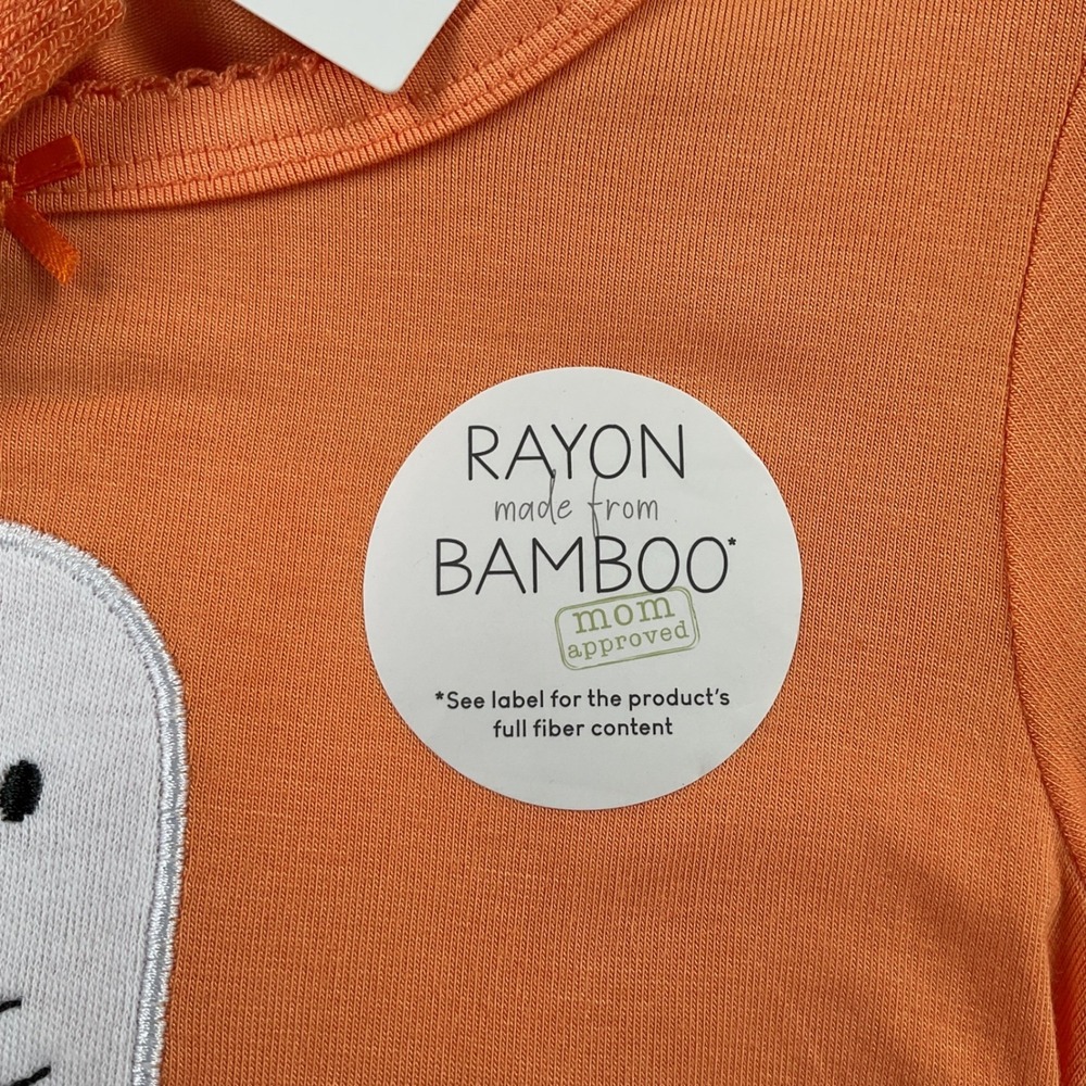 Milkberry Kids Halloween Ghost Bamboo Pajama Set 3pc Orange 24M New - Picture 3 of 9